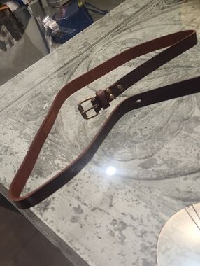 Scotch & Soda Men's Brown Leather Minimal belt